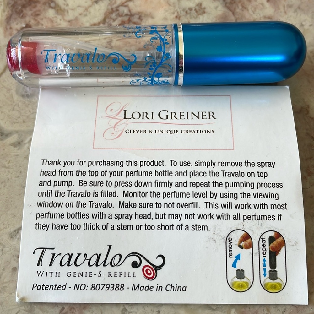 NWOT Lori Greiner Travel Perfume Travalo Spray Bottle For Perfume On The Go